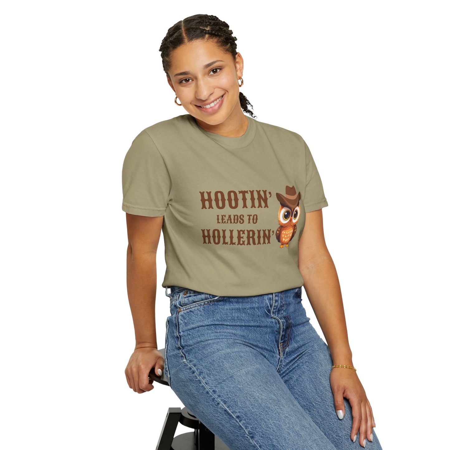 🦉 “Hootin’ & Hollerin’” Cosmic Cowgirl Tee