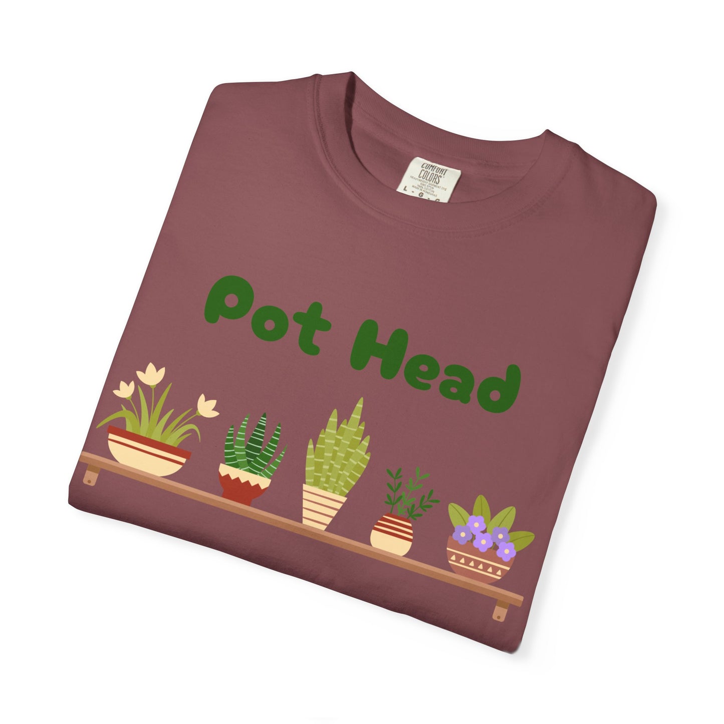Pot Head Plant Lover T-Shirt, Unisex Gardening Tee, Gift for Houseplant Enthusiasts, Funny Garden Shirt, Eco-Friendly Apparel