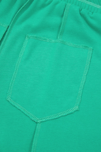 Racing Red Drop Shoulder Boxy Tee and Barrel Pants Set