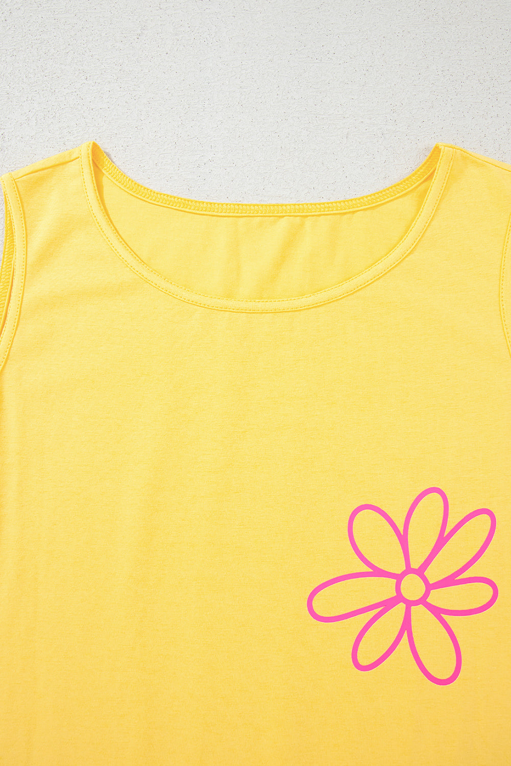 Blue Sun Graphic Summer Tank Top