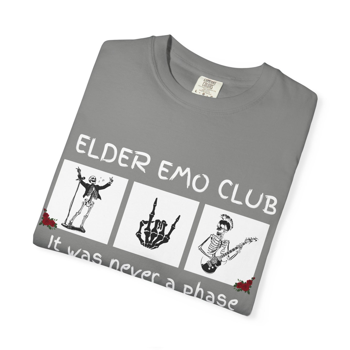 🖤 Elder Emo Club Tee — “It Was Never a Phase”