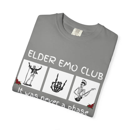 🖤 Elder Emo Club Tee — “It Was Never a Phase”