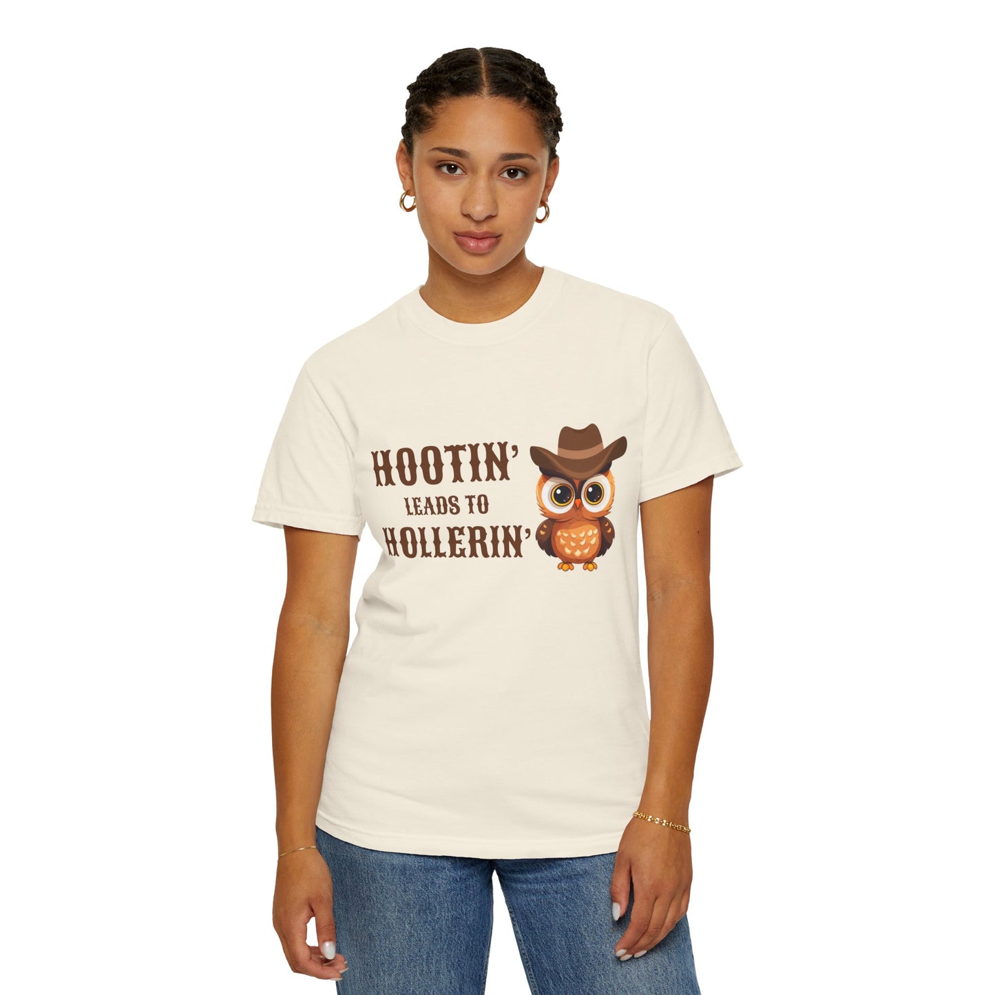 🦉 “Hootin’ & Hollerin’” Cosmic Cowgirl Tee