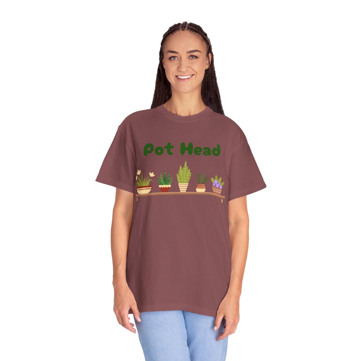 Pot Head Plant Lover T-Shirt, Unisex Gardening Tee, Gift for Houseplant Enthusiasts, Funny Garden Shirt, Eco-Friendly Apparel