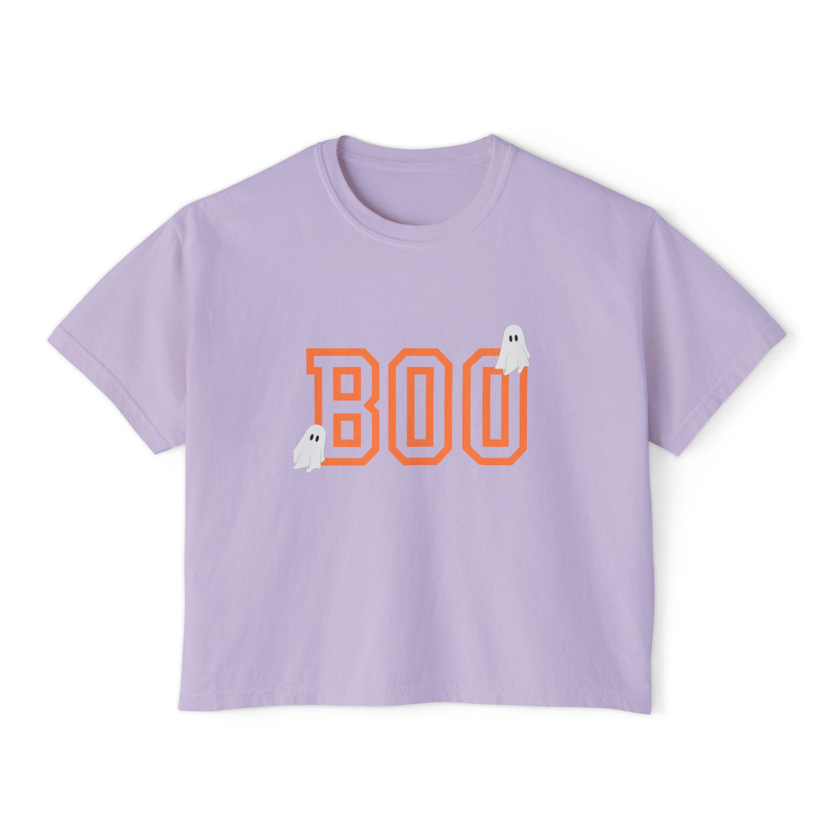 Halloween Ghost Women's Boxy Tee, Cute Halloween Shirt, Boo Tee, Spooky Casual Top, Fall Fashion Tee