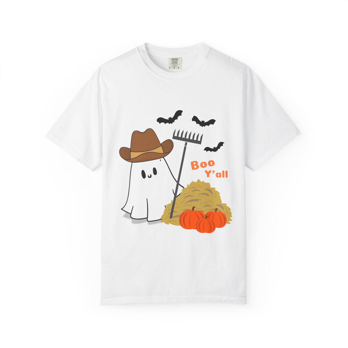 Adorable Halloween Ghost T-Shirt, Funny Ghost Tee, Fall Apparel, Spooky Costume Shirt, Halloween Gift, Boo Y'all Design