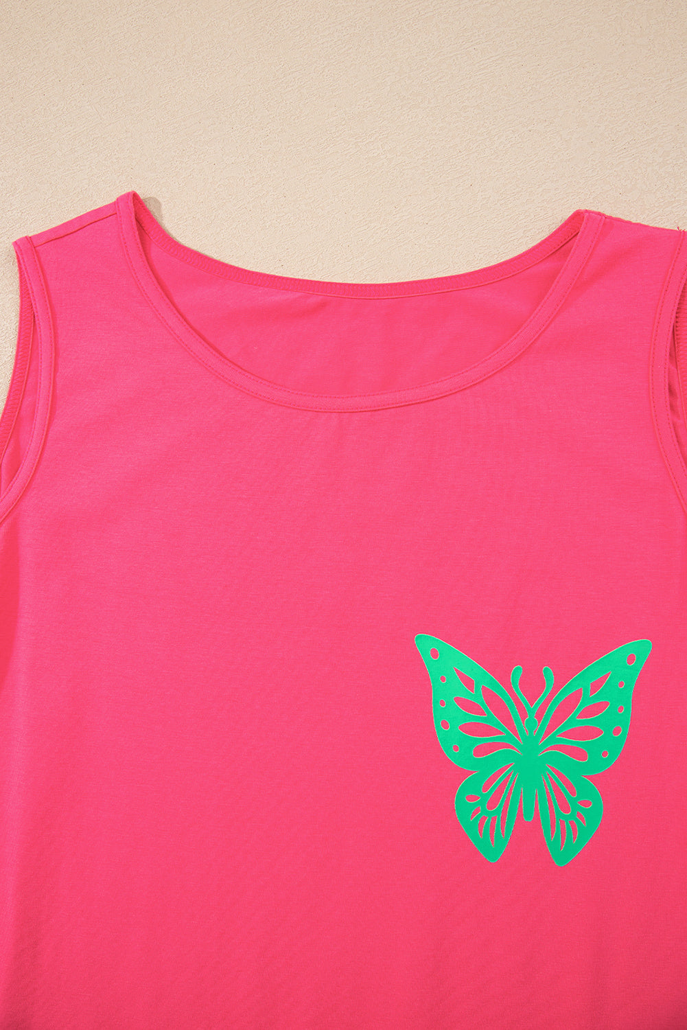 Blue Sun Graphic Summer Tank Top