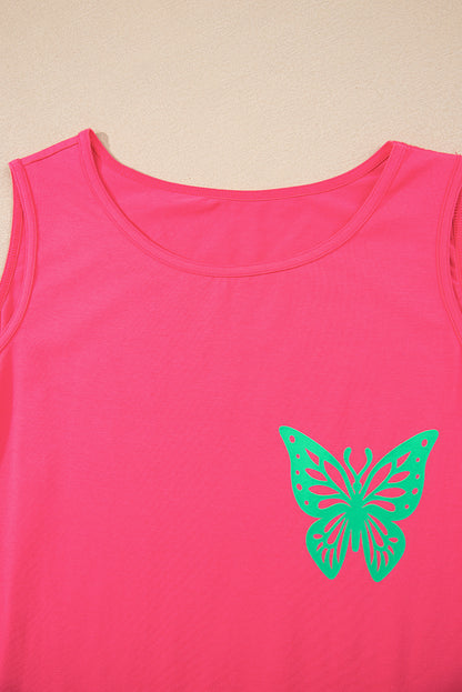 Blue Sun Graphic Summer Tank Top