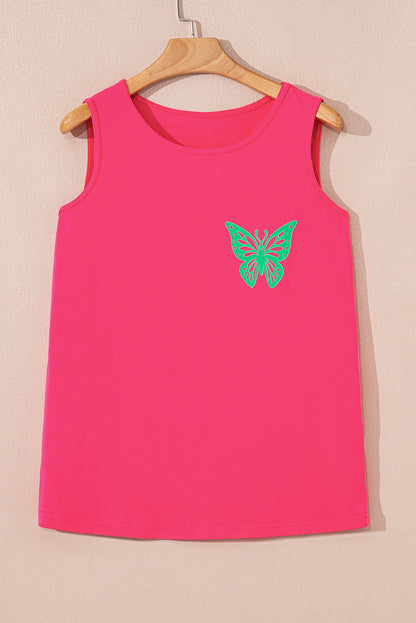 Blue Sun Graphic Summer Tank Top