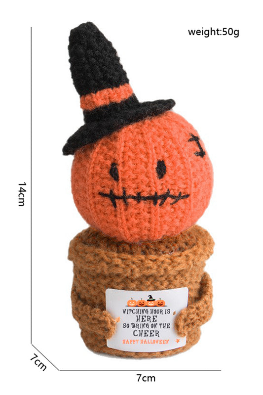 Carrot Cute Halloween Crochet Pumpkin Potted Doll Decor