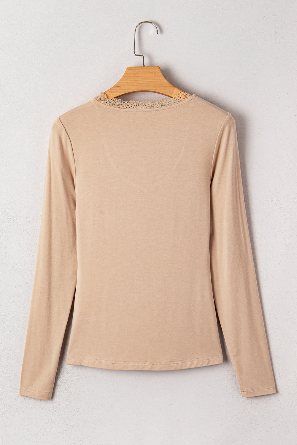 Red Dahlia Lace Sweetheart Neckline Long Sleeve Top