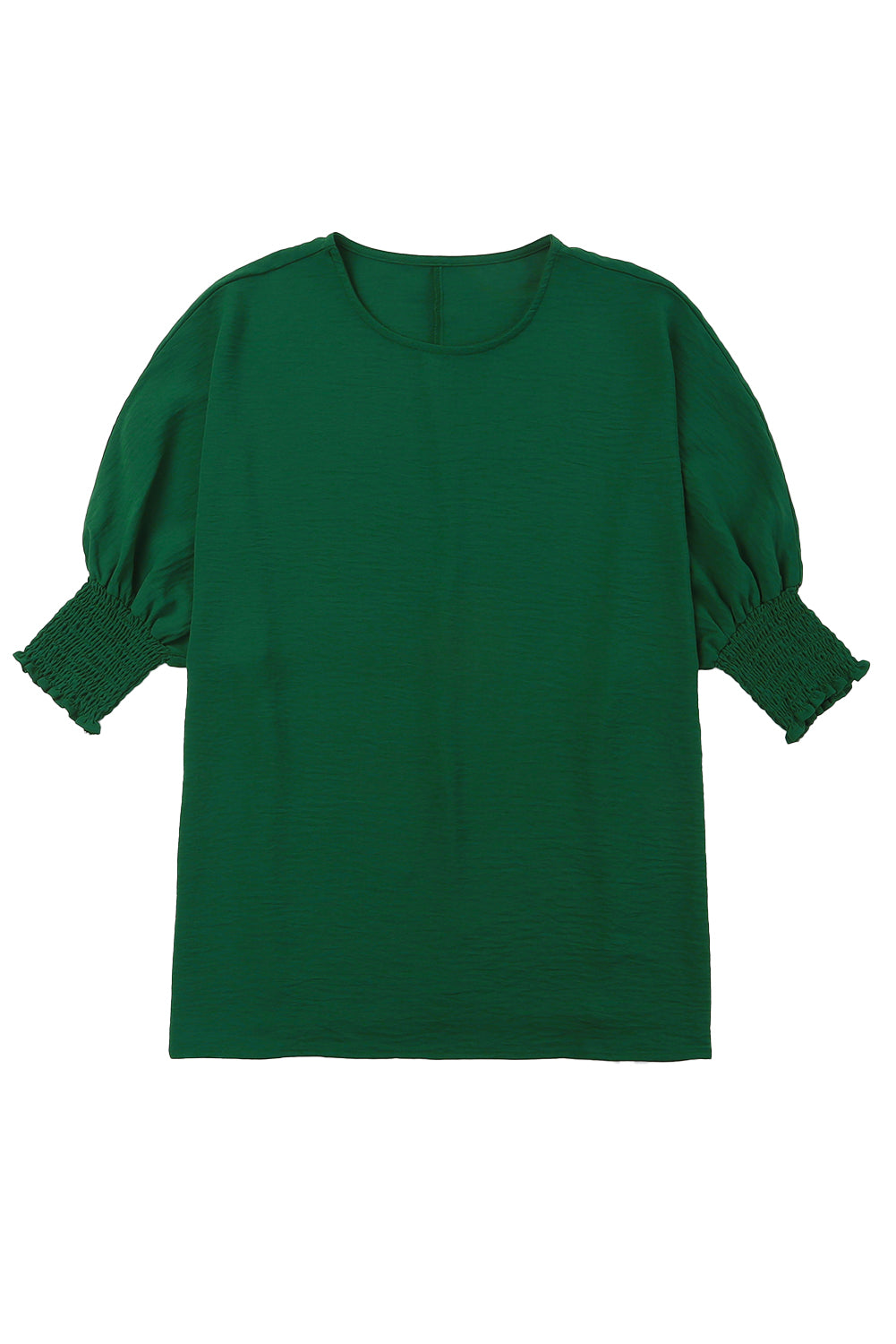 Black Plain Batwing Sleeve Business Casual Blouse
