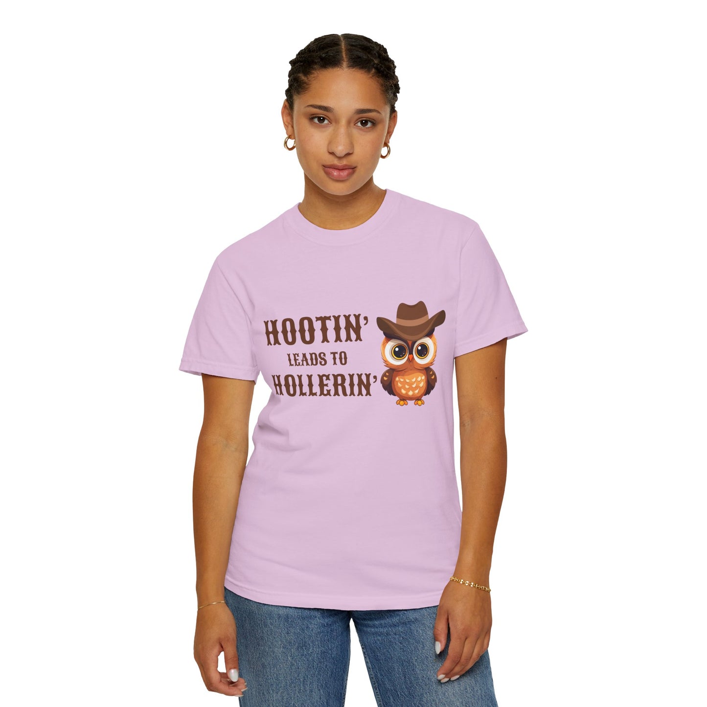 🦉 “Hootin’ & Hollerin’” Cosmic Cowgirl Tee