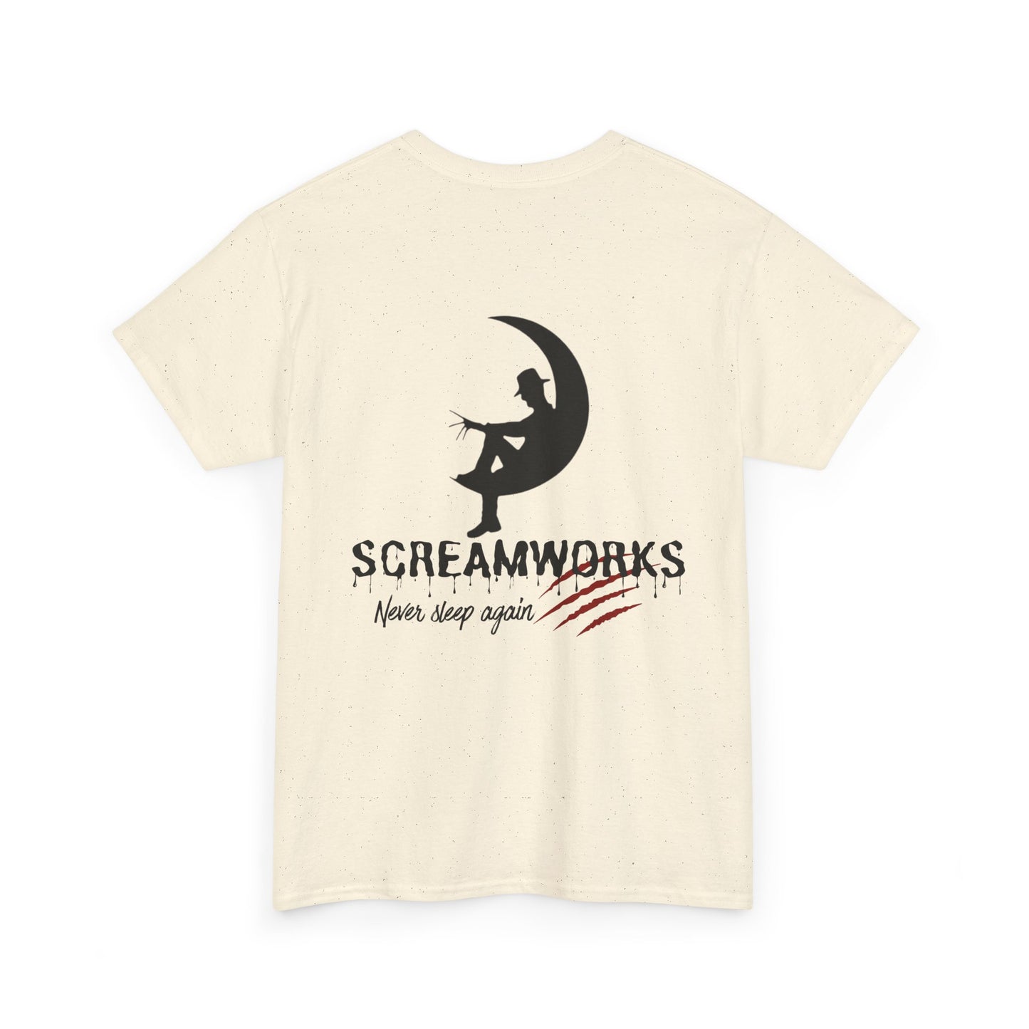 🩸 SCREAMWORKS – Never Sleep Again Tee