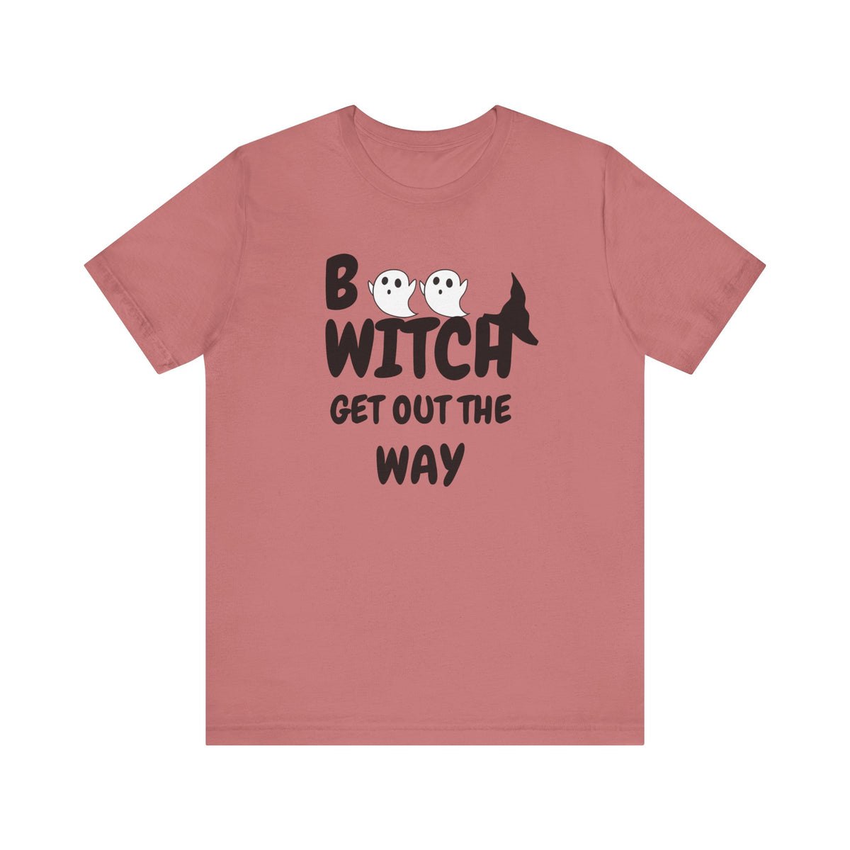 Halloween Ghost Tee, Fun Unisex Jersey Short Sleeve Tee, Boo Witch Get Out The Way Shirt, Spooky Vibes, Fall Fashion, Gift for Friends