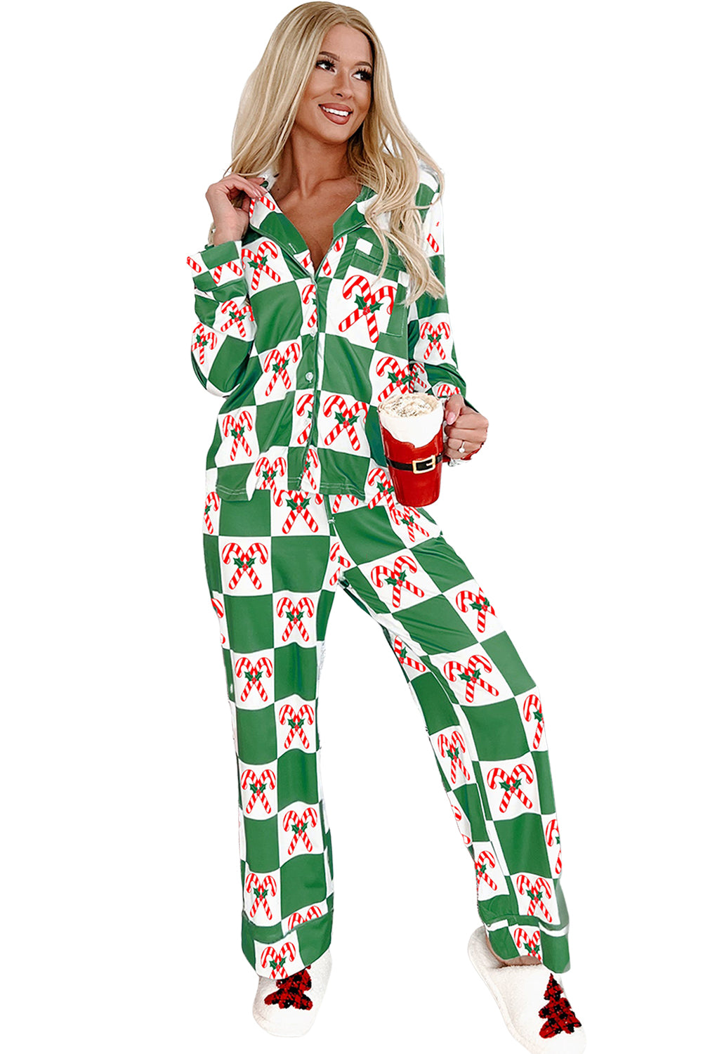 Candy Cane Cozy Christmas Pajama Set 🌲