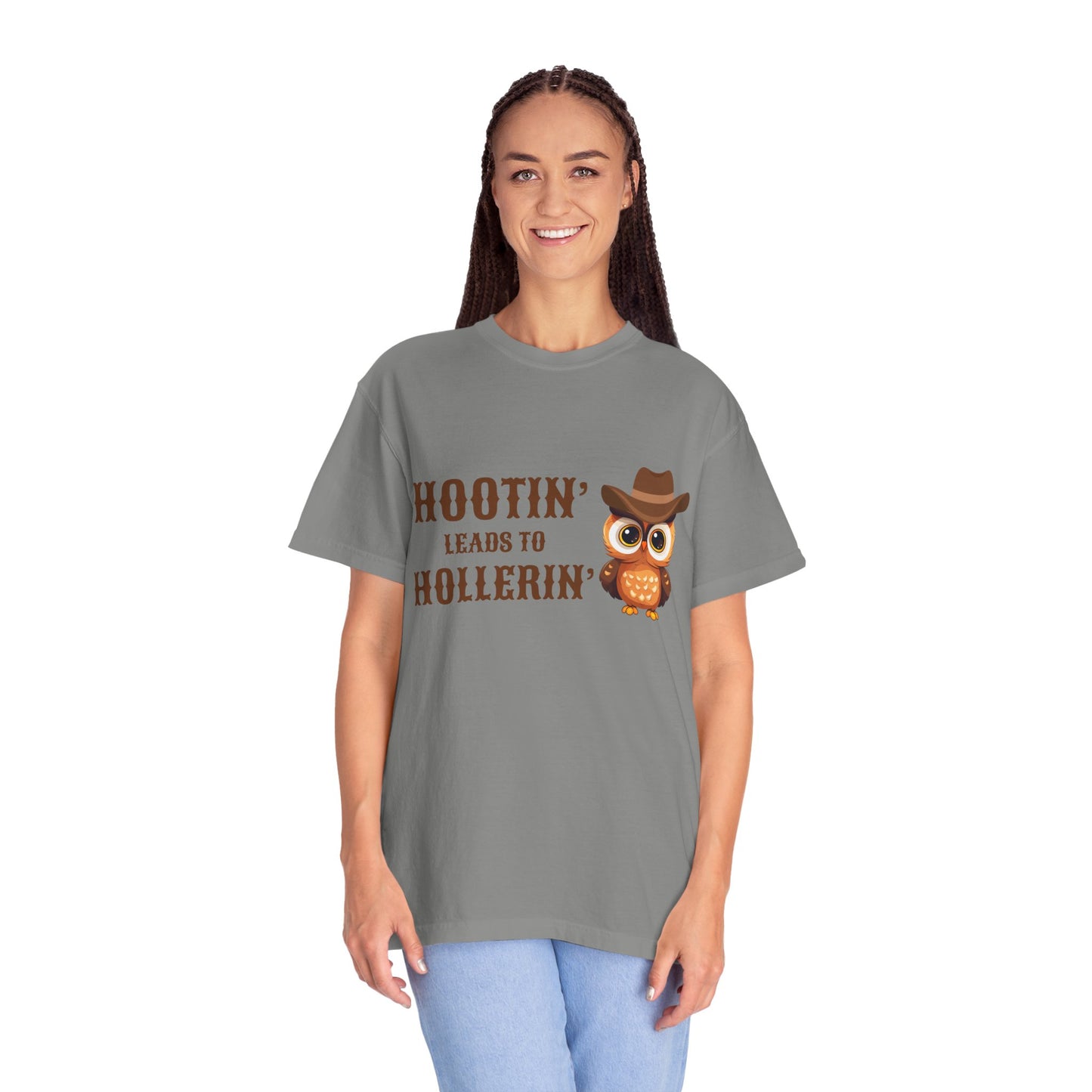 🦉 “Hootin’ & Hollerin’” Cosmic Cowgirl Tee