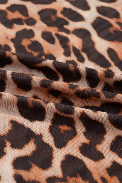 🐆Wild Aura Leopard Mesh Top