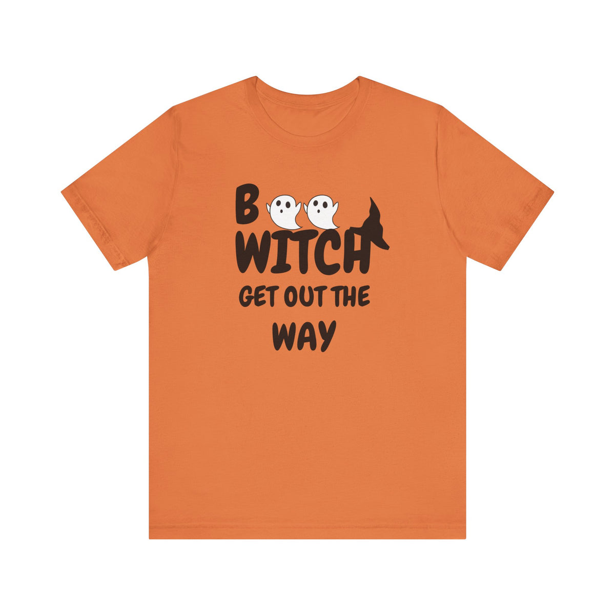 Halloween Ghost Tee, Fun Unisex Jersey Short Sleeve Tee, Boo Witch Get Out The Way Shirt, Spooky Vibes, Fall Fashion, Gift for Friends