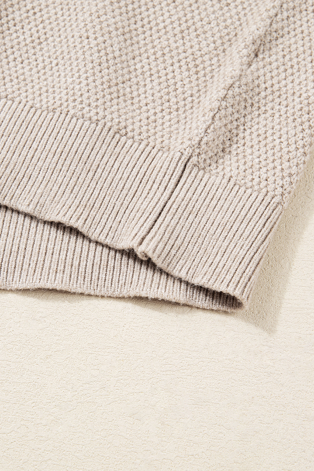 Dark Brown Colorblock Striped Sleeve Detail Knit Sweater