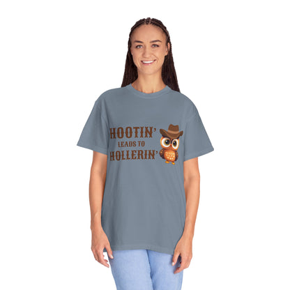 🦉 “Hootin’ & Hollerin’” Cosmic Cowgirl Tee
