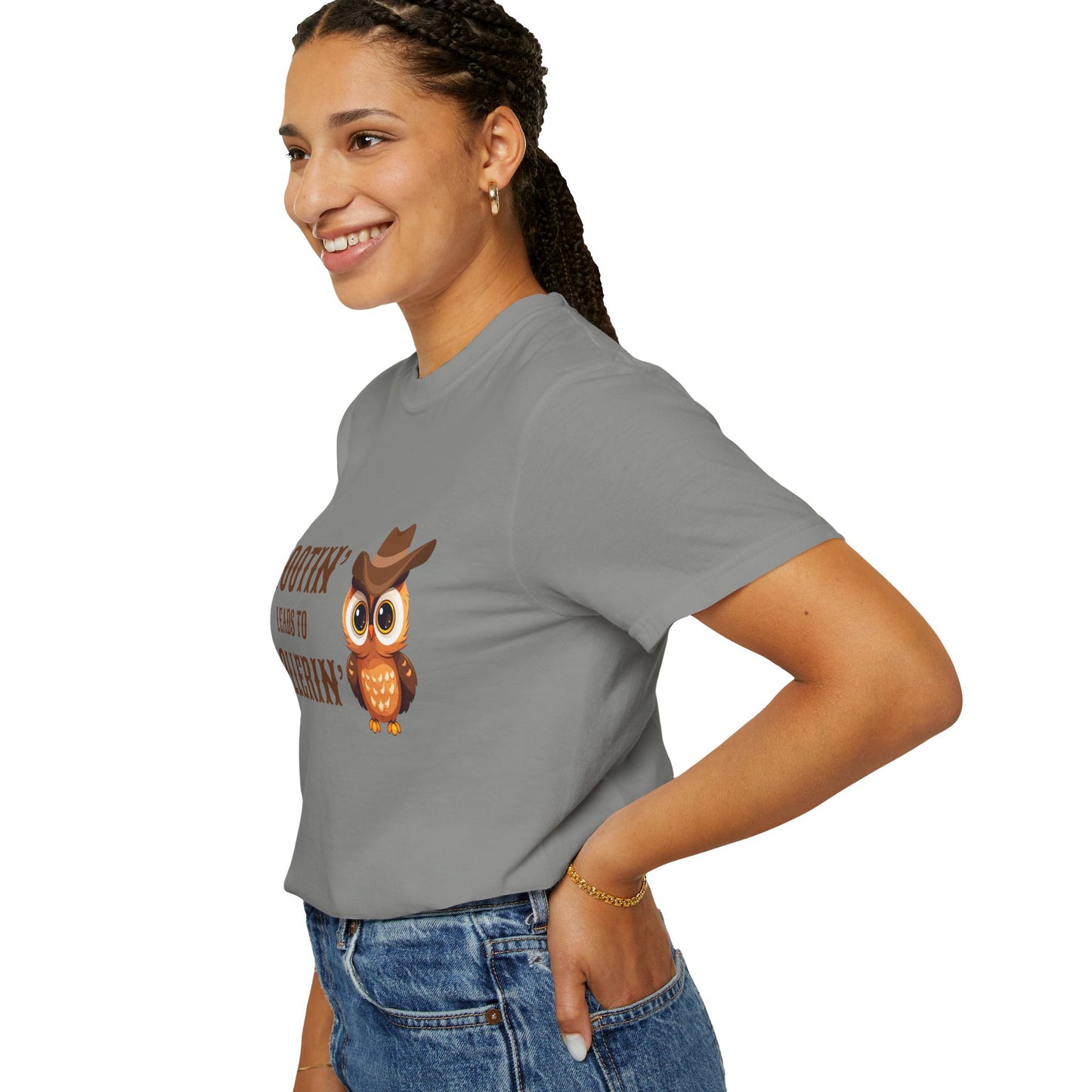 🦉 “Hootin’ & Hollerin’” Cosmic Cowgirl Tee