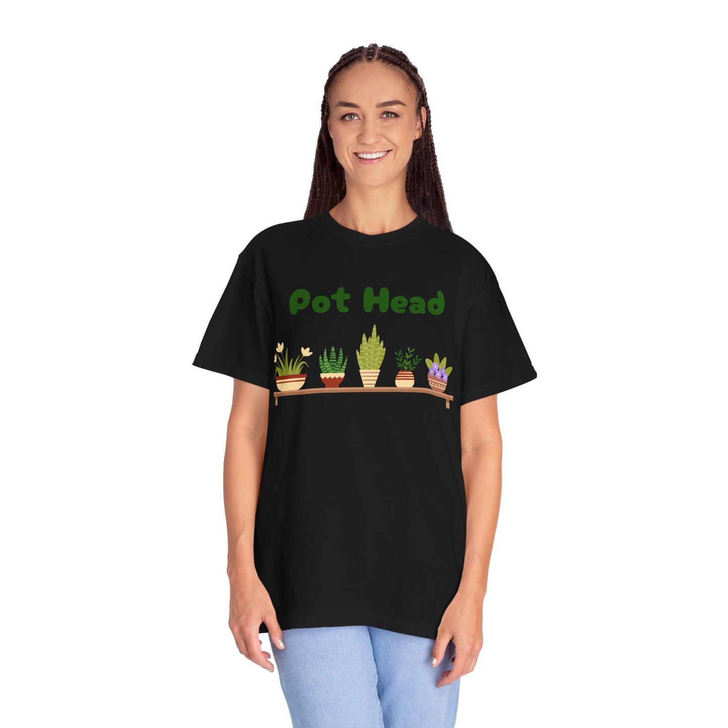 Pot Head Plant Lover T-Shirt, Unisex Gardening Tee, Gift for Houseplant Enthusiasts, Funny Garden Shirt, Eco-Friendly Apparel