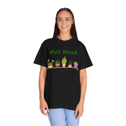 Pot Head Plant Lover T-Shirt, Unisex Gardening Tee, Gift for Houseplant Enthusiasts, Funny Garden Shirt, Eco-Friendly Apparel