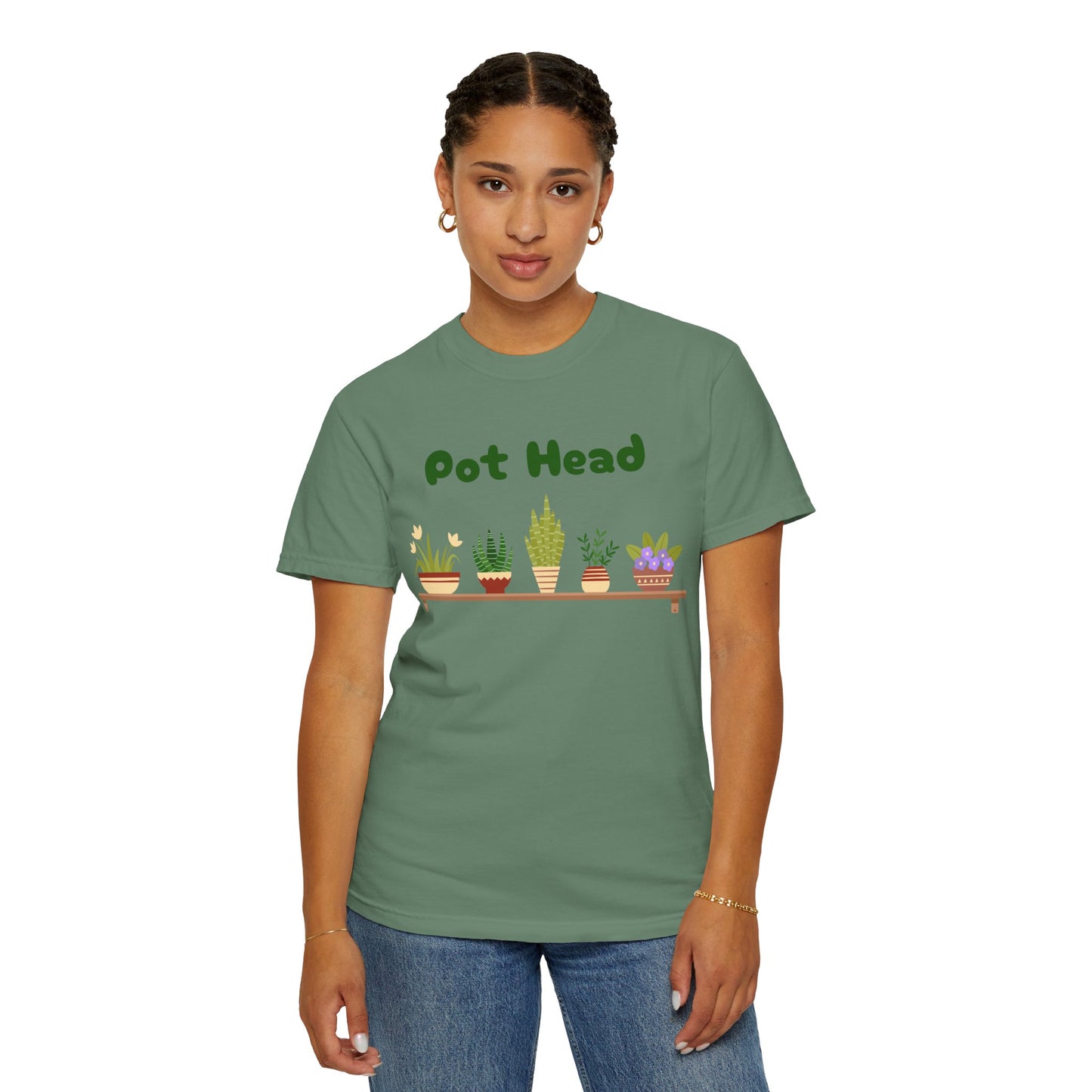 Pot Head Plant Lover T-Shirt, Unisex Gardening Tee, Gift for Houseplant Enthusiasts, Funny Garden Shirt, Eco-Friendly Apparel