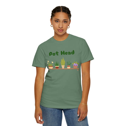 Pot Head Plant Lover T-Shirt, Unisex Gardening Tee, Gift for Houseplant Enthusiasts, Funny Garden Shirt, Eco-Friendly Apparel