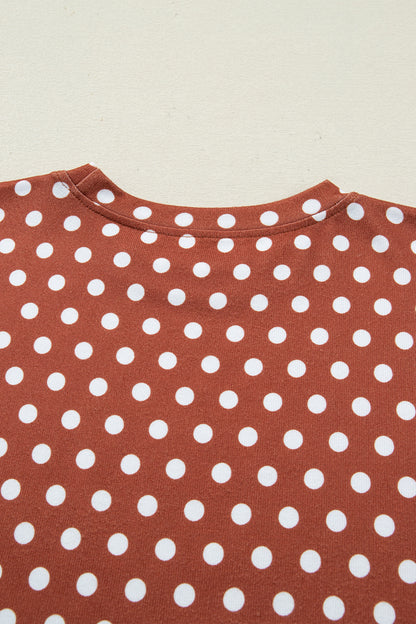 Pink Polka Dot Print Short Set