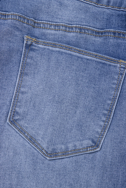 Beau Blue Tailored Center Seam Detail High Rise Jeans
