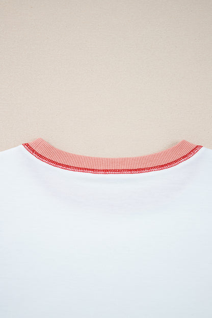 Green Striped Colorblock Patchwork Oversized Sweatshirt