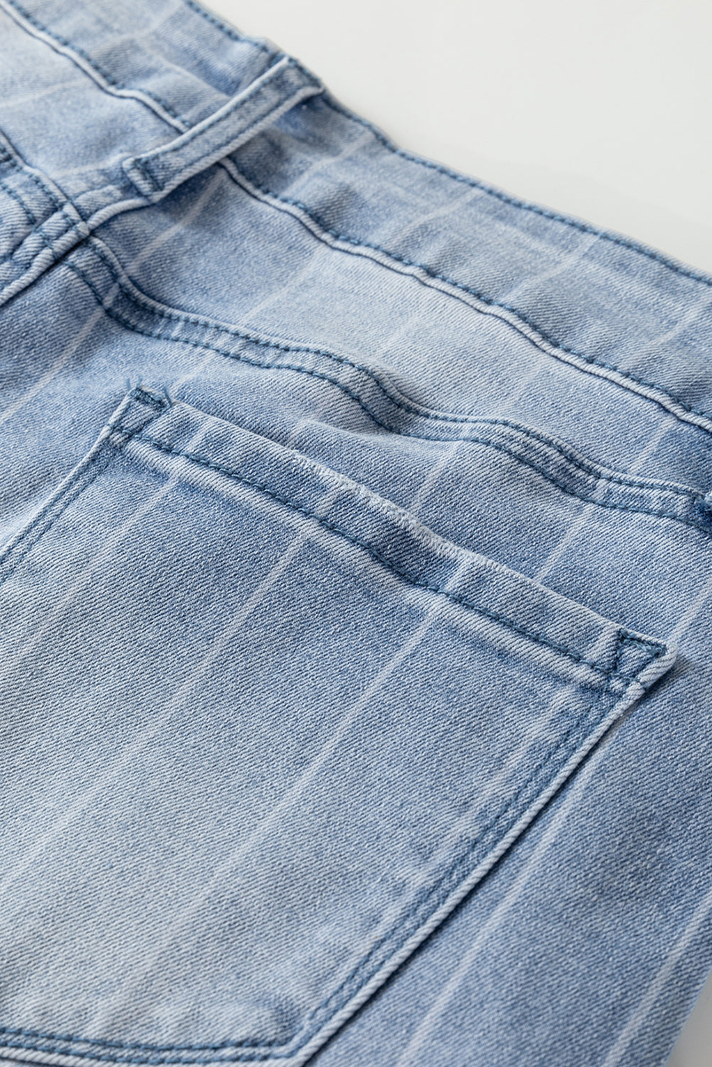 Beau Blue Multi Buttons Wide Leg Jeans