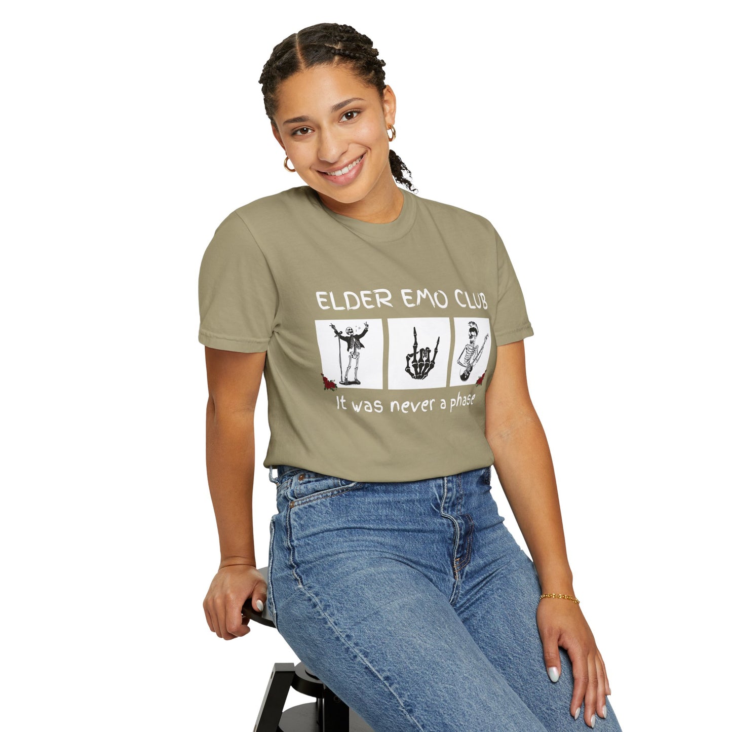 🖤 Elder Emo Club Tee — “It Was Never a Phase”