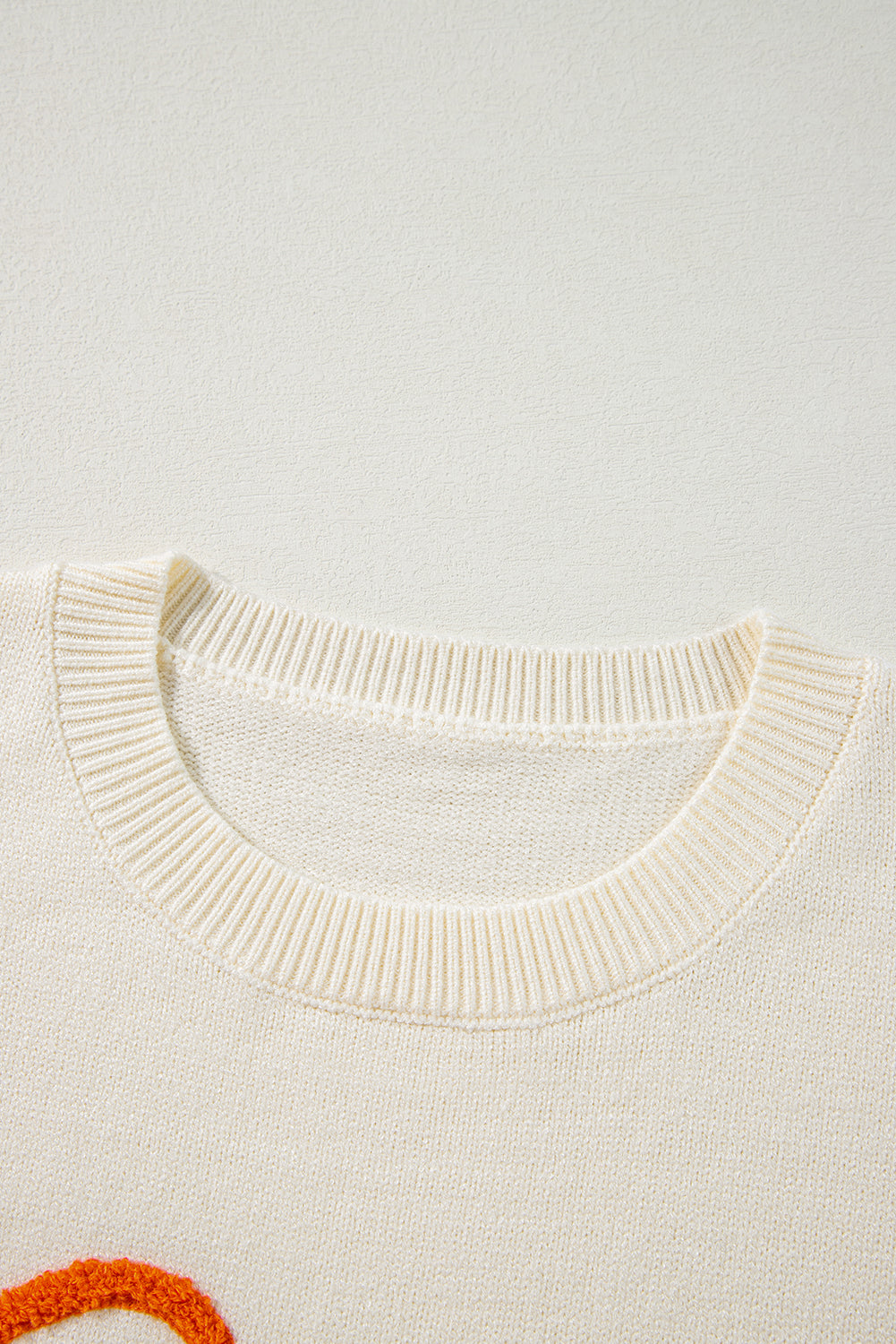 Black Halloween Boo Drop Shoulder Knit Sweater