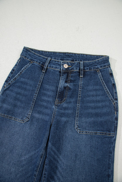 Breen Cropped High Rise Wide Leg Jeans