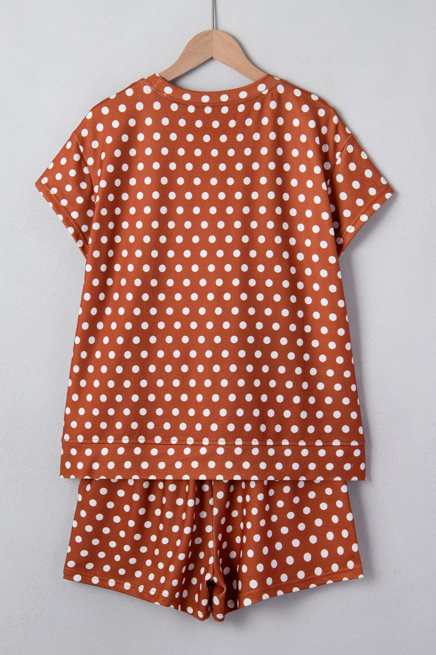 Pink Polka Dot Print Short Set