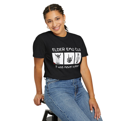 🖤 Elder Emo Club Tee — “It Was Never a Phase”