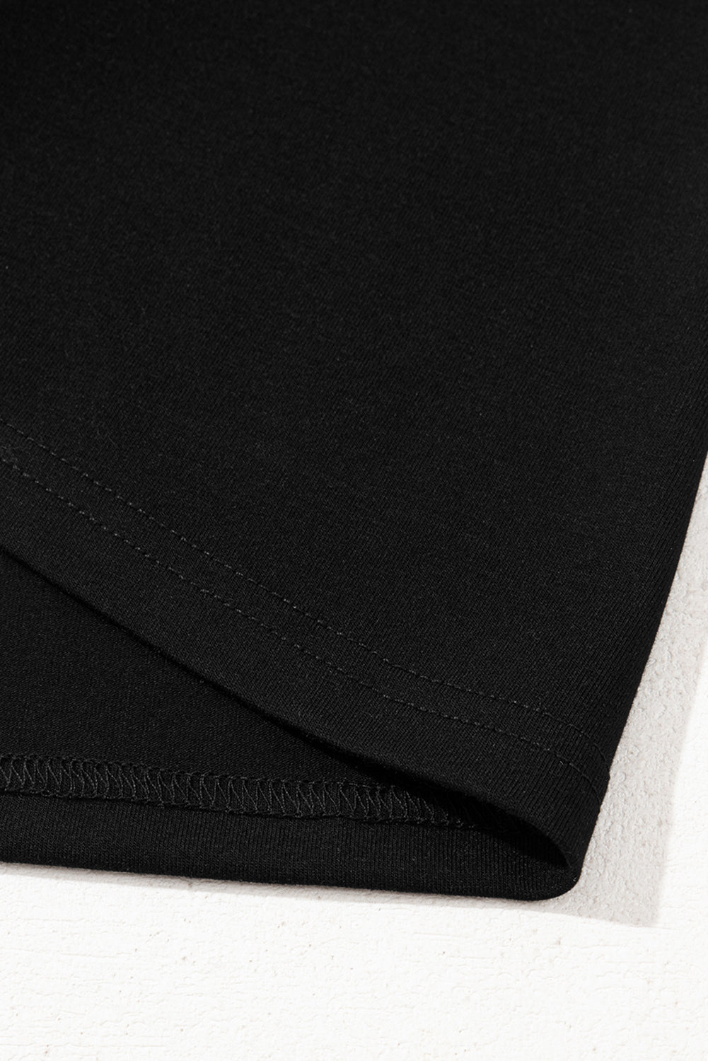 Black Crisscross V Neck Flutter Sleeve T Shirt