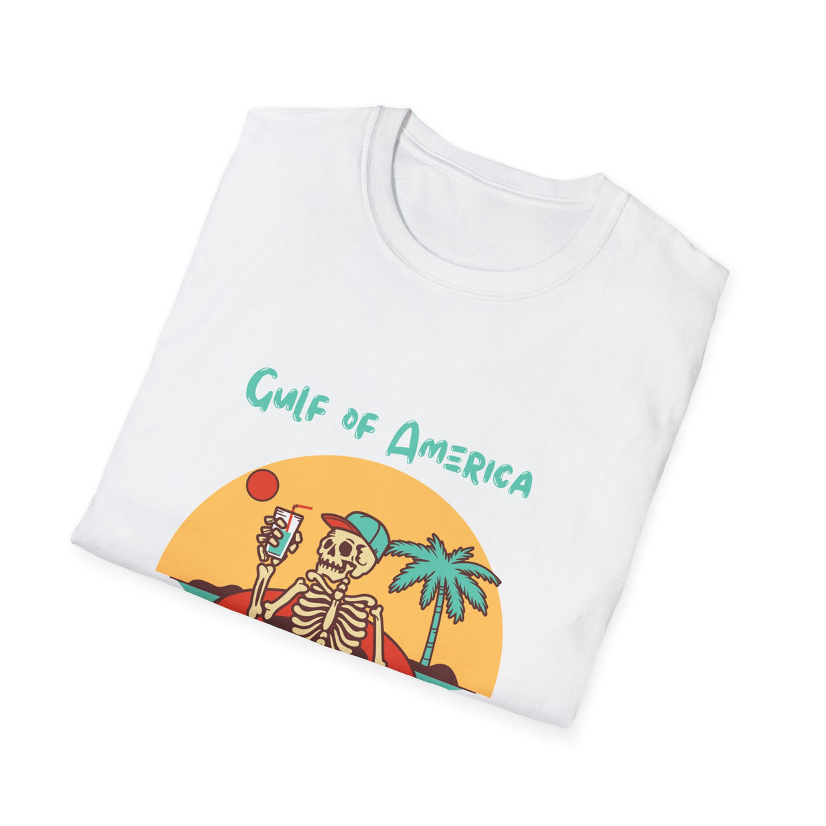 Gulf of America Skeleton Tee, Summer Vibes Shirt, Unisex Graphic T-Shirt, Beach Life Apparel, Fun Vacation Top, Trendy Summer Fashion