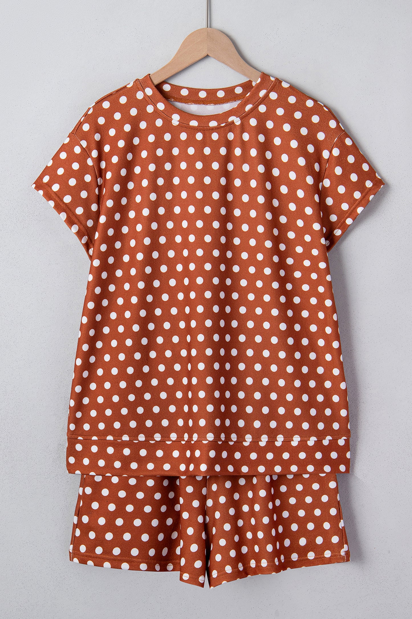 Pink Polka Dot Print Short Set