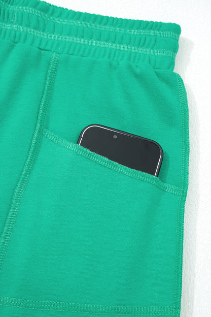 Racing Red Drop Shoulder Boxy Tee and Barrel Pants Set