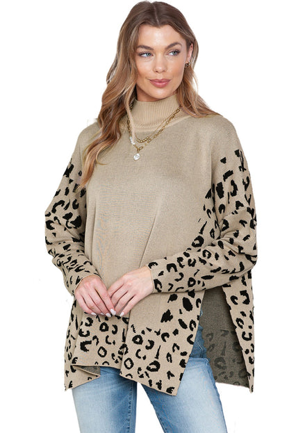 🌿Urban Jungle Khaki Leopard Knit