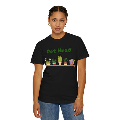 Pot Head Plant Lover T-Shirt, Unisex Gardening Tee, Gift for Houseplant Enthusiasts, Funny Garden Shirt, Eco-Friendly Apparel