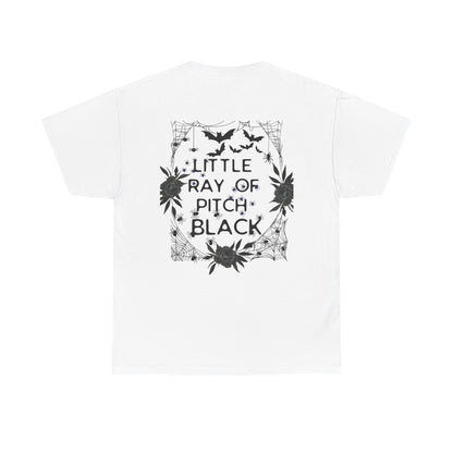 Little Ray of Pitch Black Graphic Tee, Unisex Cotton T-Shirt, Casual Wear, Halloween Outfit, Gift for Dark Aesthetic Lovers