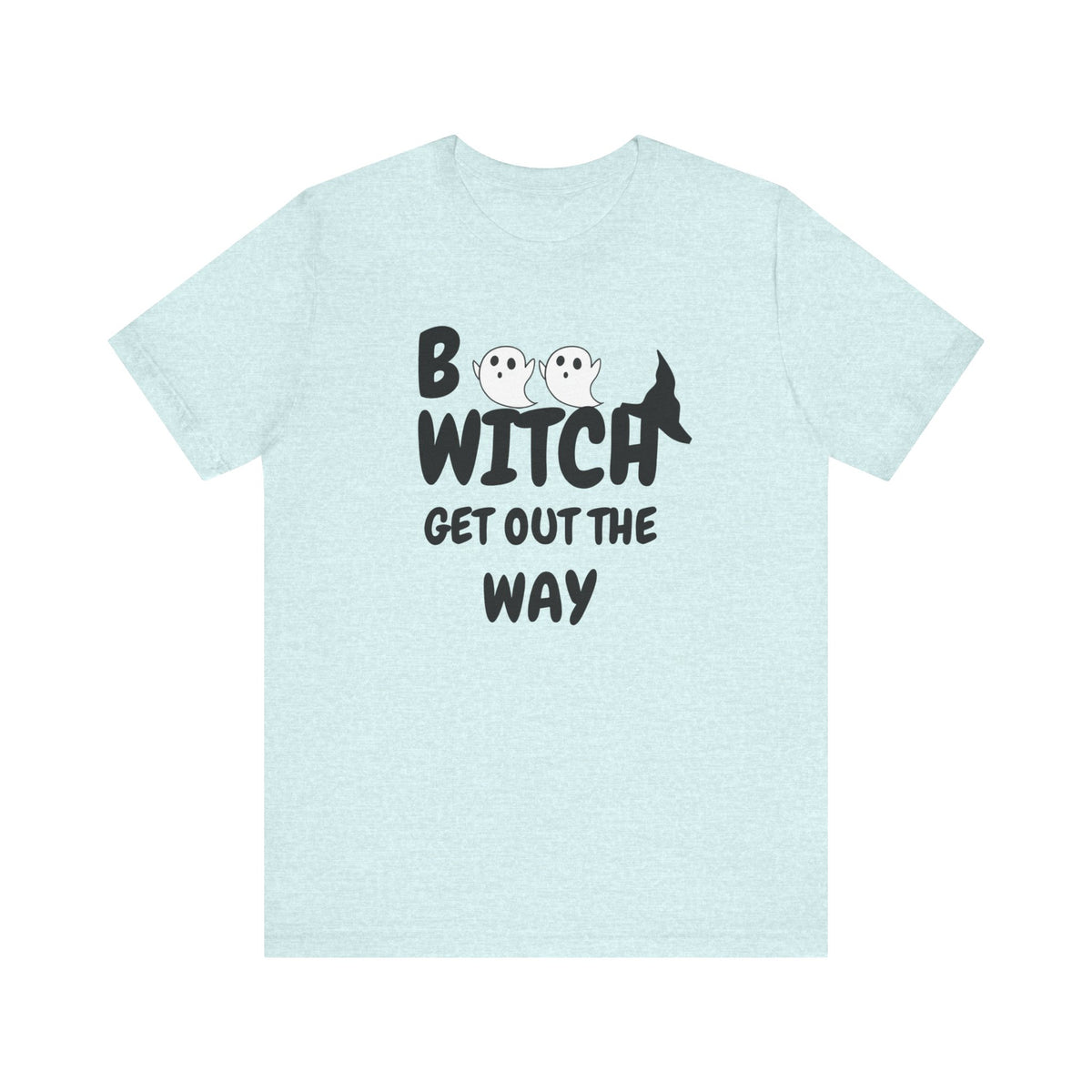 Halloween Ghost Tee, Fun Unisex Jersey Short Sleeve Tee, Boo Witch Get Out The Way Shirt, Spooky Vibes, Fall Fashion, Gift for Friends