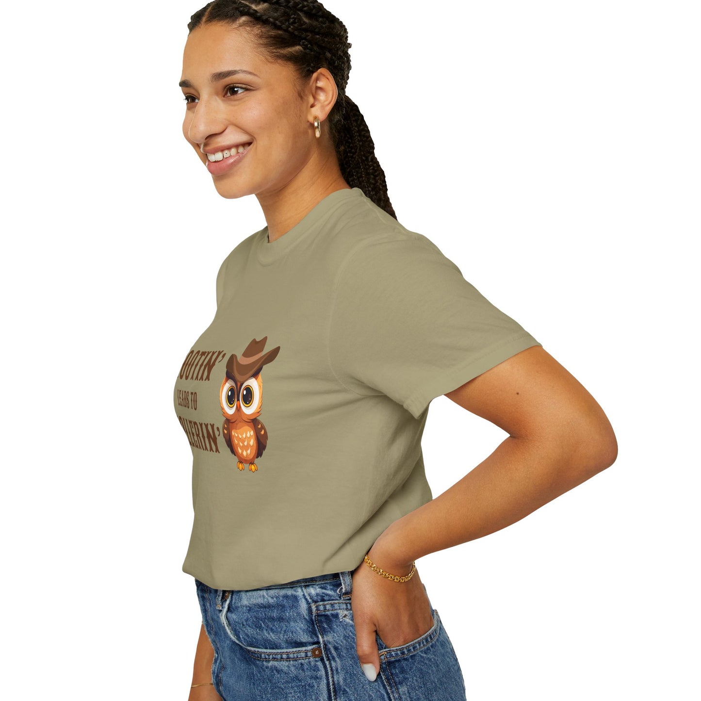 🦉 “Hootin’ & Hollerin’” Cosmic Cowgirl Tee