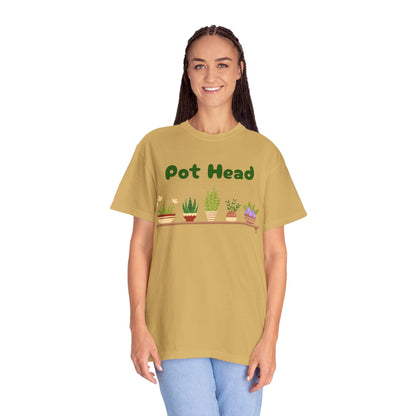 Pot Head Plant Lover T-Shirt, Unisex Gardening Tee, Gift for Houseplant Enthusiasts, Funny Garden Shirt, Eco-Friendly Apparel