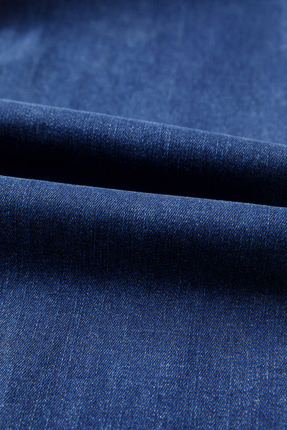 Sail Blue Stitch Patch Pocket Bootcut Jeans